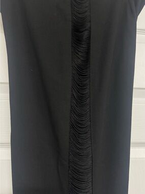 INC Black Tuxedo Style Pants with Side Fringe Detail